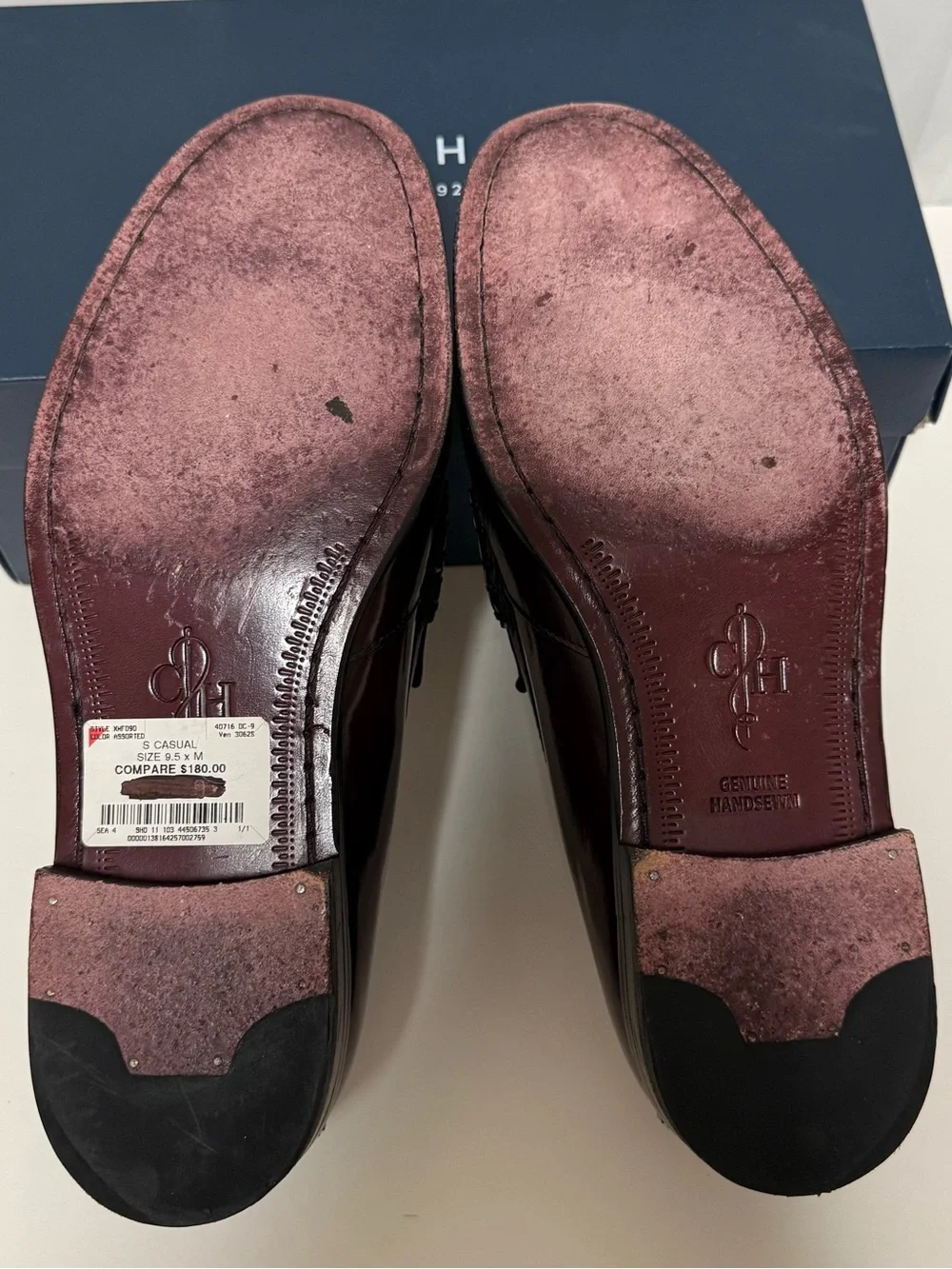 Men’s 9.5 Cole Haan Men's Dark Burgundy Tassel Leather Loafers
